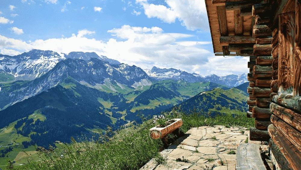 Edelweiss 4 Zi Ferienwohnung In Landhaus Frutigen Esterno foto